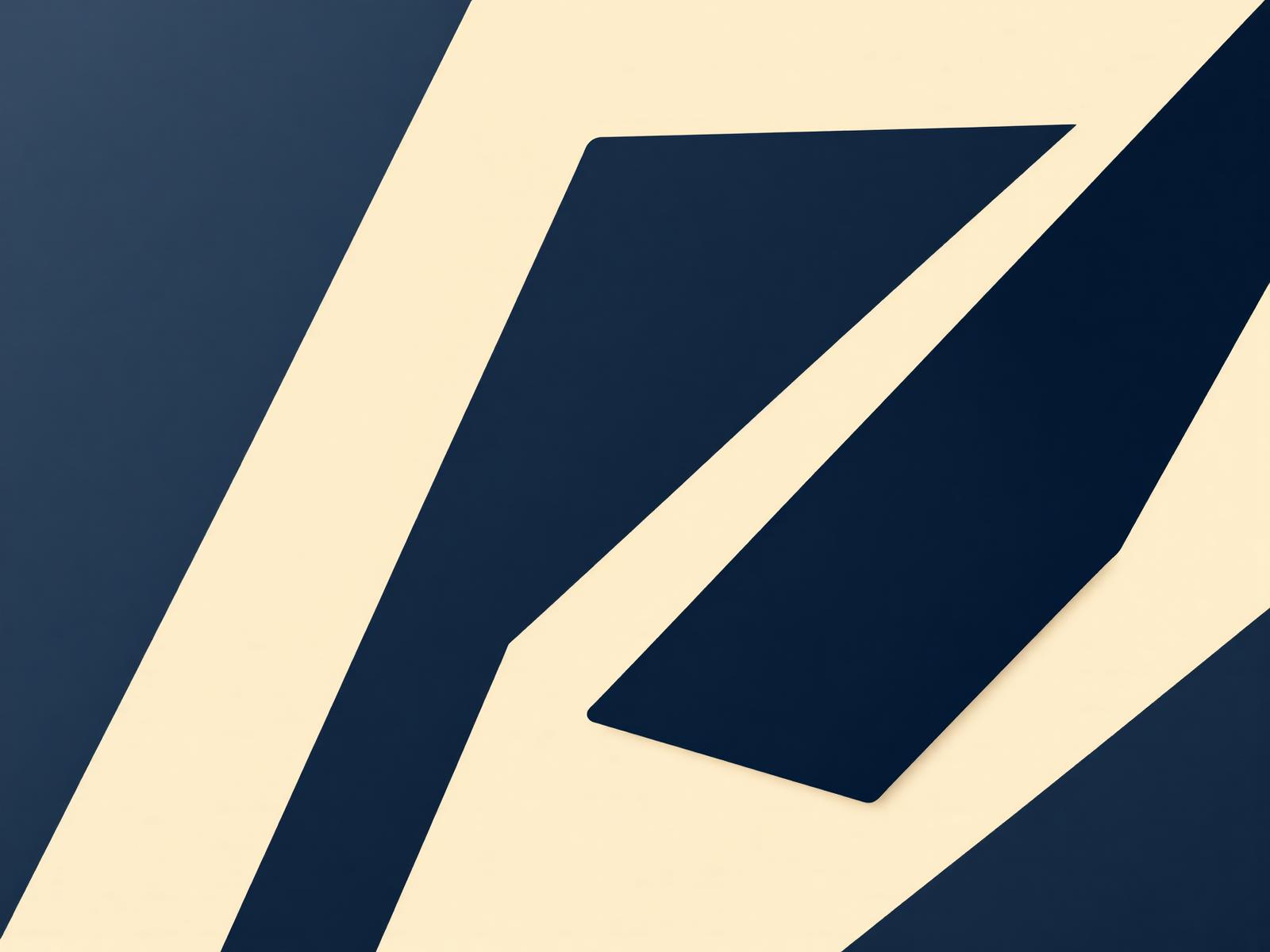 Abstract geometric composition in navy and cream